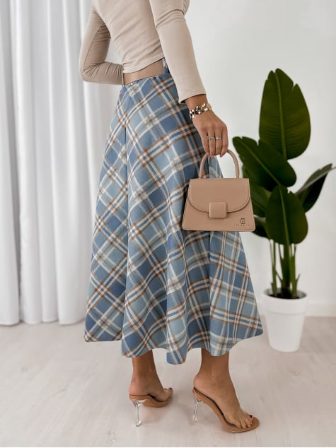 SPÓDNICA ETHNE BŁĘKITNA