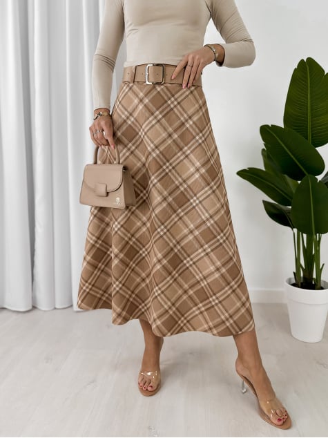 SPÓDNICA ETHNE BEŻOWA