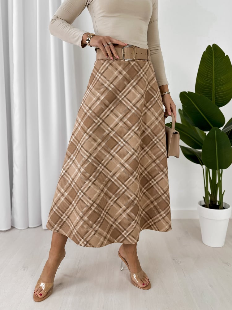 SPÓDNICA ETHNE BEŻOWA