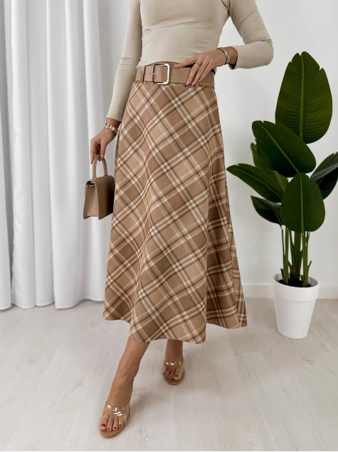 SPÓDNICA ETHNE BEŻOWA