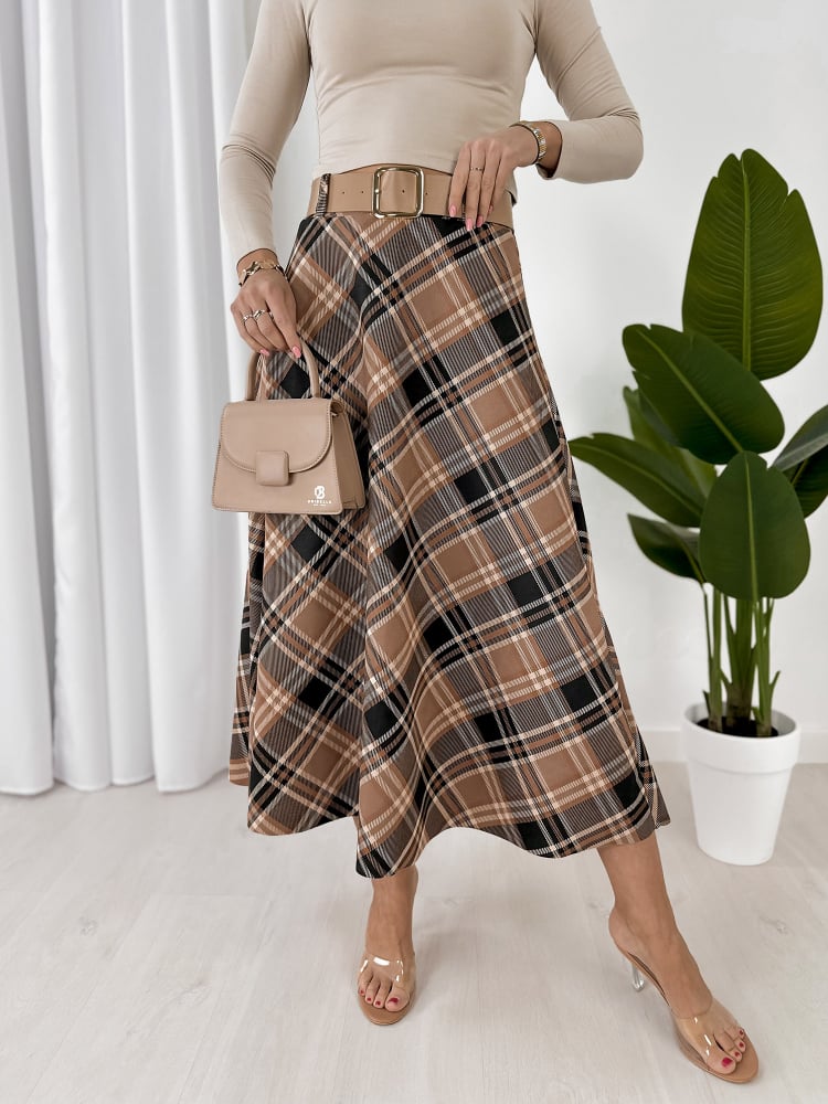 SPÓDNICA ETHNE CZARNO-BEŻOWA