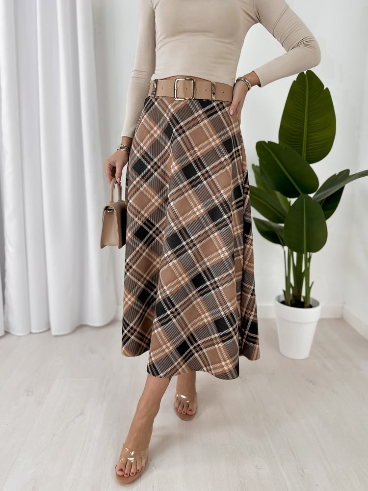 SPÓDNICA ETHNE CZARNO-BEŻOWA