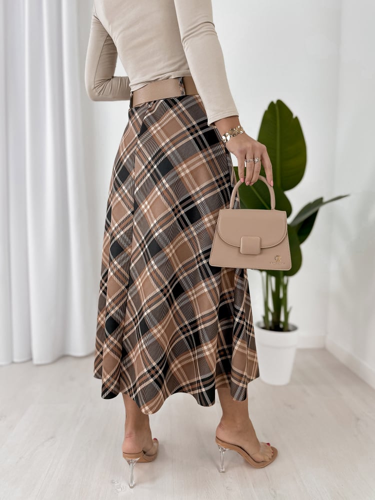 SPÓDNICA ETHNE CZARNO-BEŻOWA