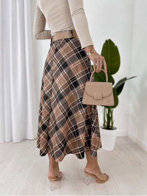 SPÓDNICA ETHNE CZARNO-BEŻOWA