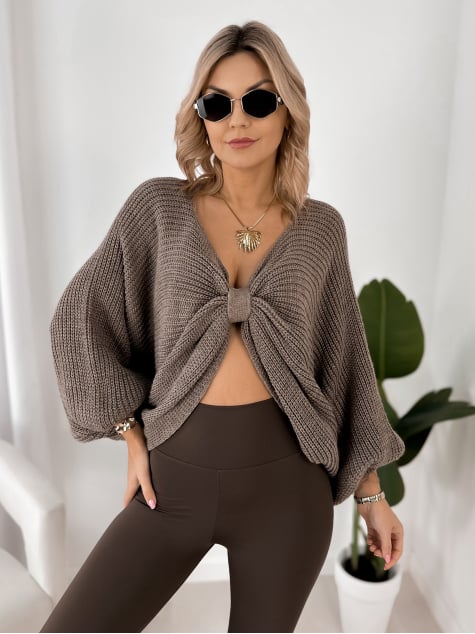 SWETER ASPEN BRĄZOWY