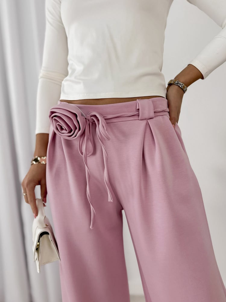 SPODNIE BOYLE PUDROWY RÓŻ