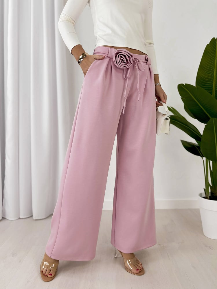 SPODNIE BOYLE PUDROWY RÓŻ