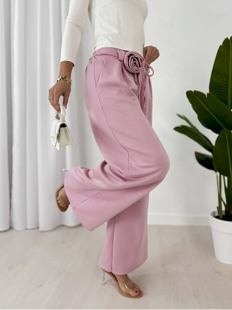 SPODNIE BOYLE PUDROWY RÓŻ