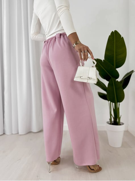 SPODNIE BOYLE PUDROWY RÓŻ