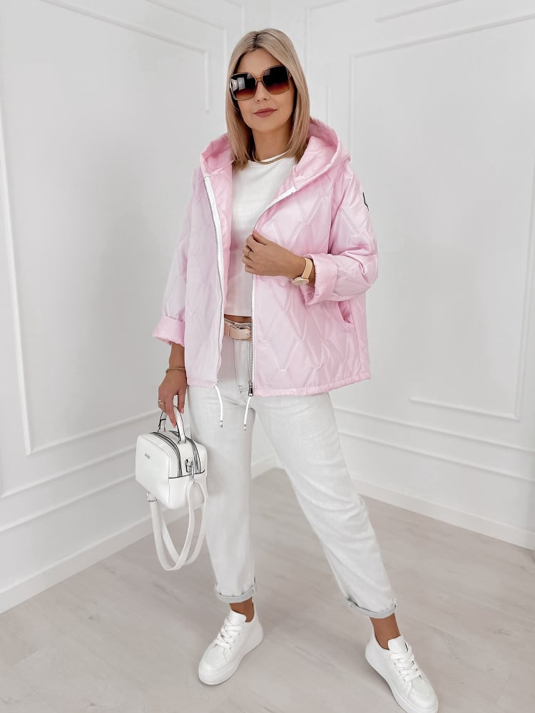 KURTKA ELINOR PUDROWY RÓŻ