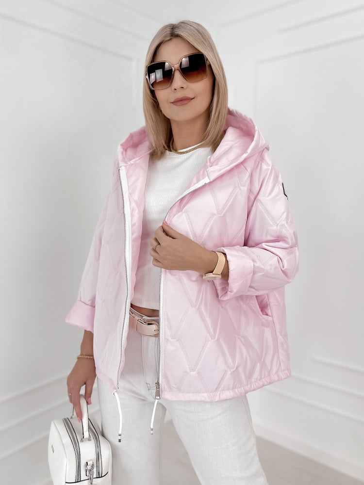 KURTKA ELINOR PUDROWY RÓŻ