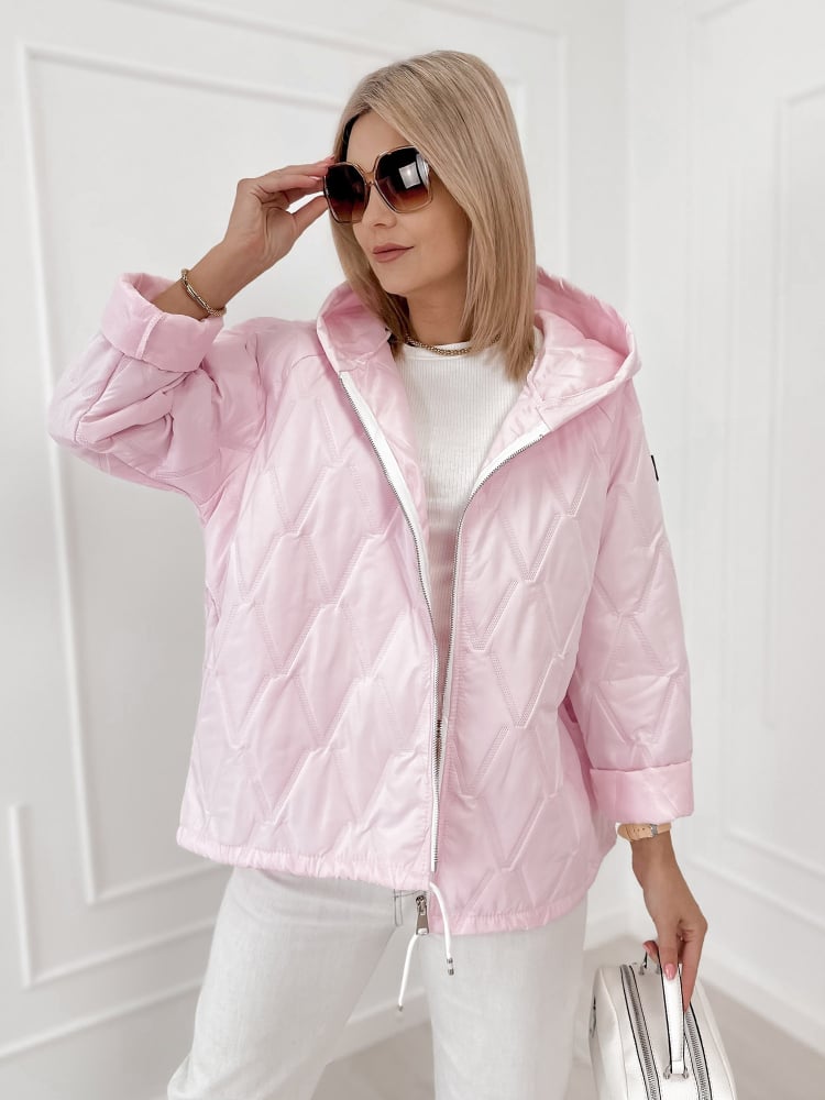 KURTKA ELINOR PUDROWY RÓŻ