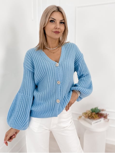 KARDIGAN NASHVILLE BŁĘKITNY