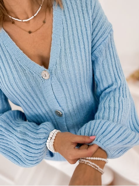 KARDIGAN NASHVILLE BŁĘKITNY