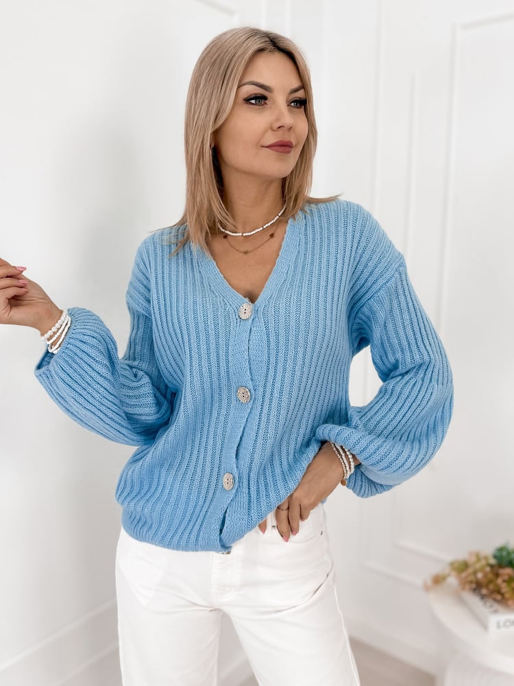 KARDIGAN NASHVILLE BŁĘKITNY