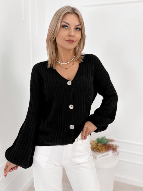 KARDIGAN NASHVILLE CZARNY