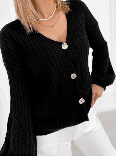 KARDIGAN NASHVILLE CZARNY