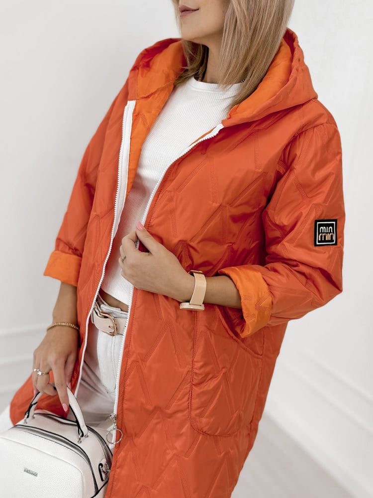 KURTKA FJORDEN POMARAŃCZOWA