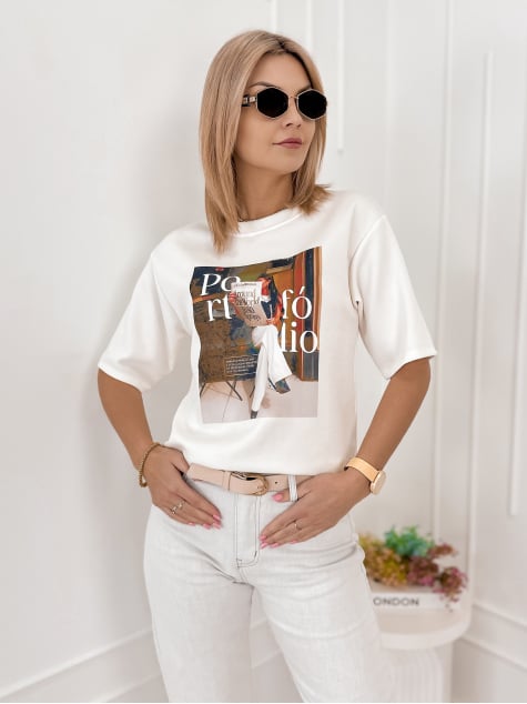 BLUZKA PORTFOLIO ECRU