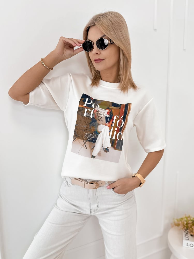 BLUZKA PORTFOLIO ECRU