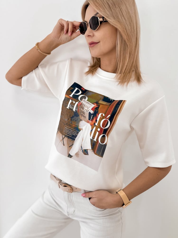 BLUZKA PORTFOLIO ECRU