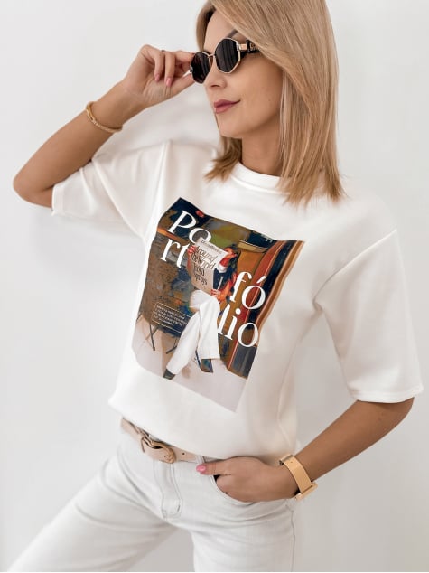 BLUZKA PORTFOLIO ECRU