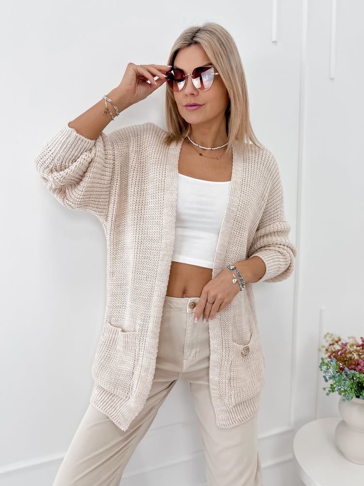 KARDIGAN VILANCE BEŻOWY