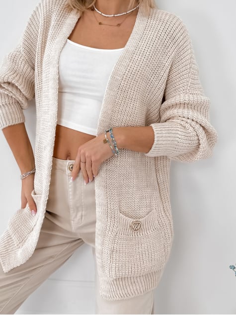 KARDIGAN VILANCE BEŻOWY