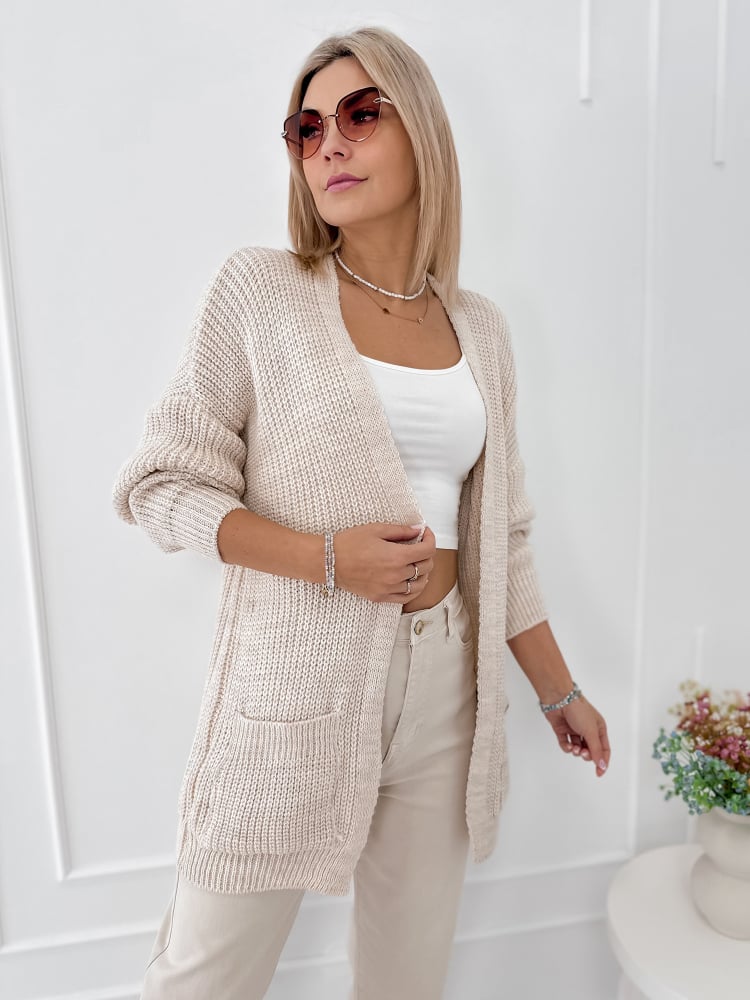 KARDIGAN VILANCE BEŻOWY
