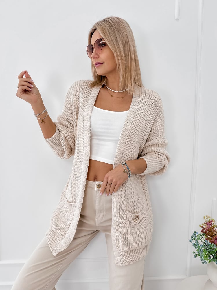 KARDIGAN VILANCE BEŻOWY