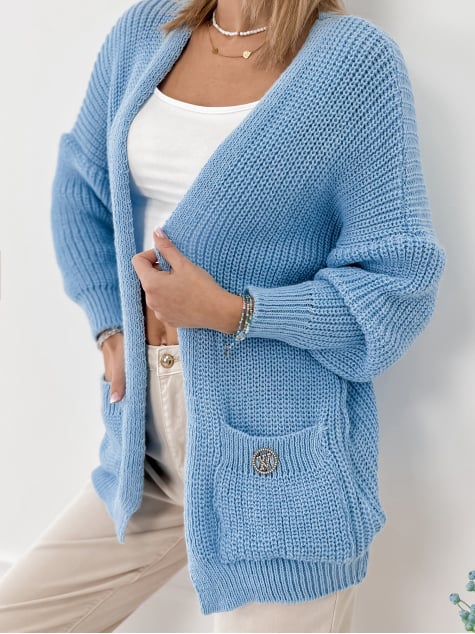 KARDIGAN VILANCE BŁĘKITNY