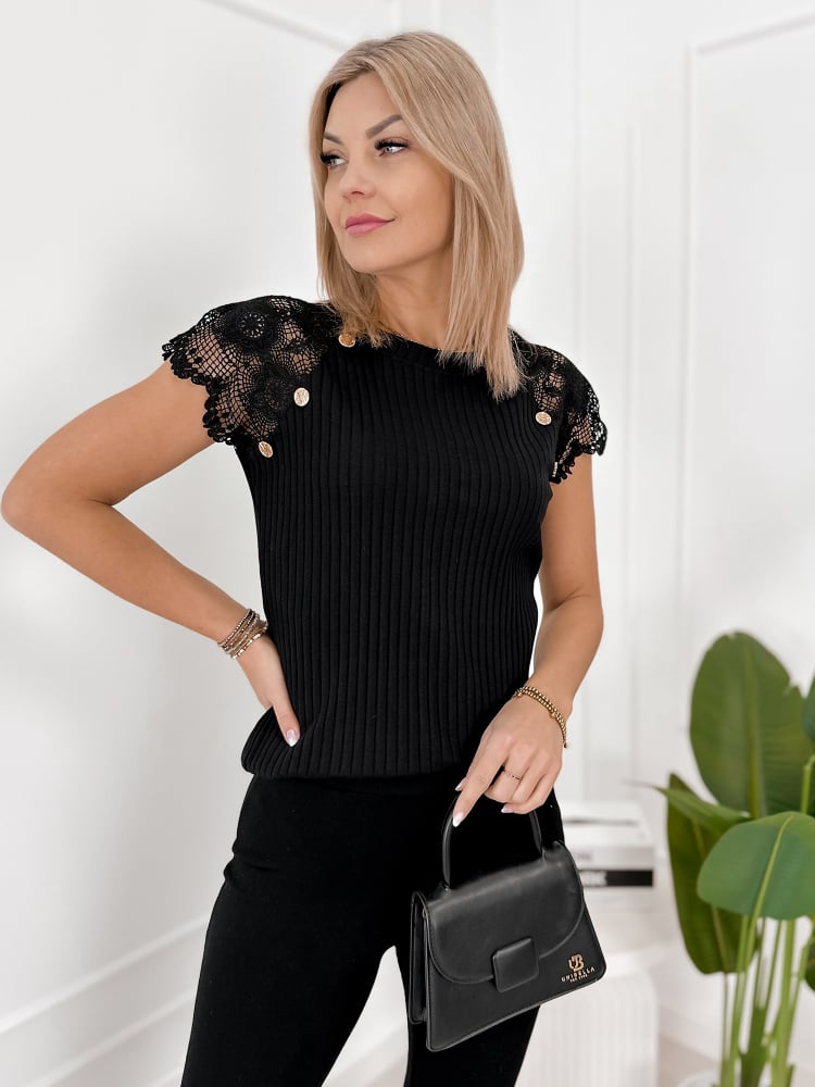 BLUZKA GENEVE CZARNA