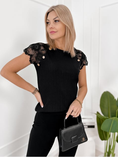 BLUZKA GENEVE CZARNA