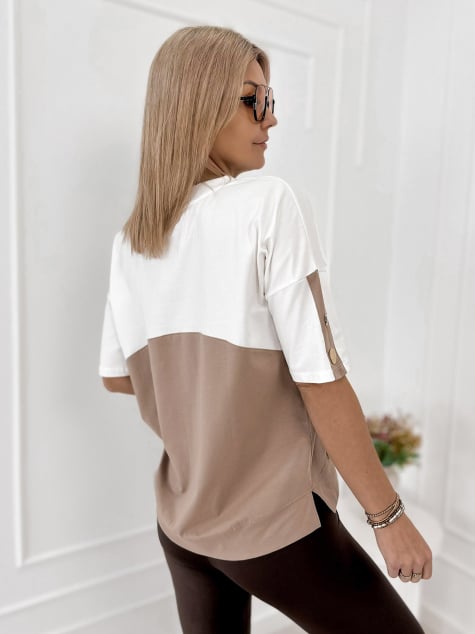 BLUZKA ROSALINDE ECRU-BEŻOWA