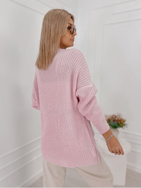 KARDIGAN CLEMENCE PUDROWY RÓŻ