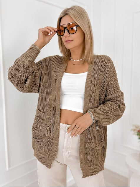 KARDIGAN CLEMENCE JASNOBRĄZOWY