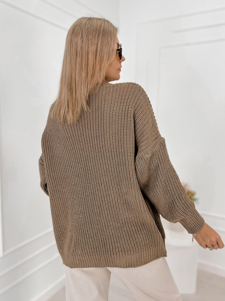 KARDIGAN CLEMENCE JASNOBRĄZOWY