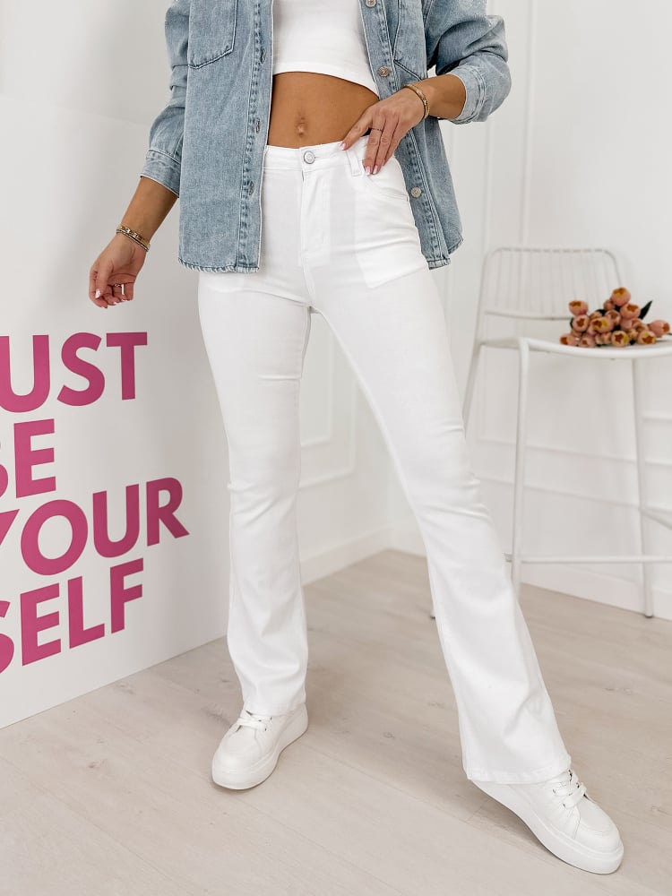 SPODNIE HUDSON BIAŁE