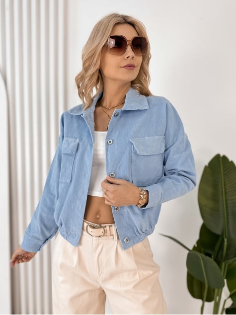 KURTKA SZTRUKSOWA PENELOPE BŁĘKITNA