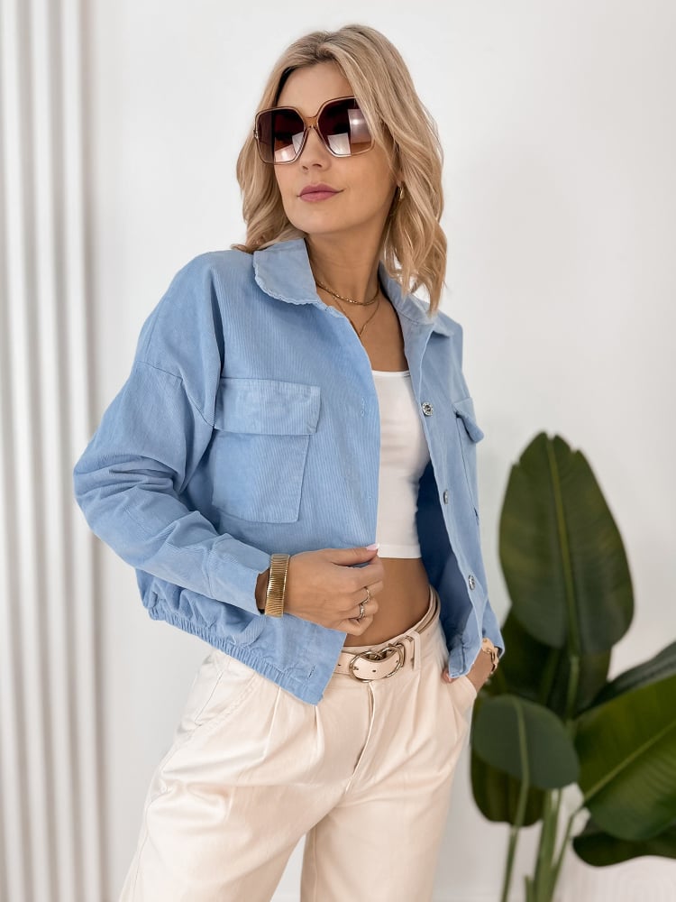 KURTKA SZTRUKSOWA PENELOPE BŁĘKITNA