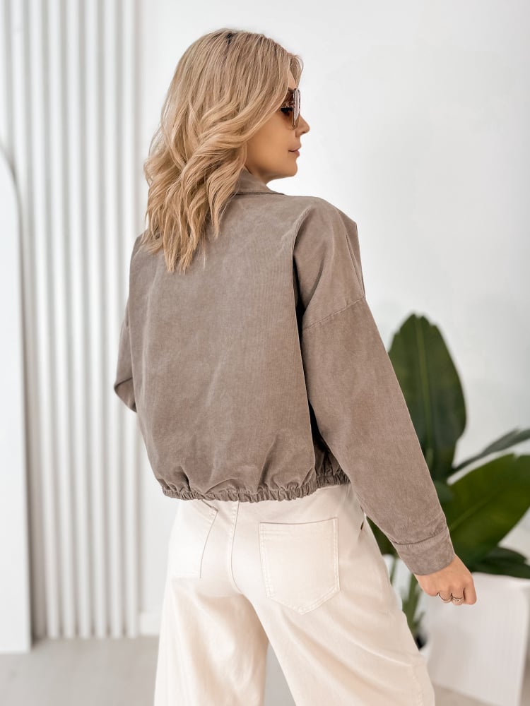 KURTKA SZTRUKSOWA PENELOPE CIEMNOBEŻOWA