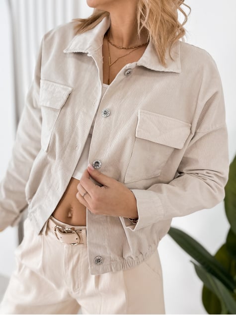 KURTKA SZTRUKSOWA PENELOPE BEŻOWA