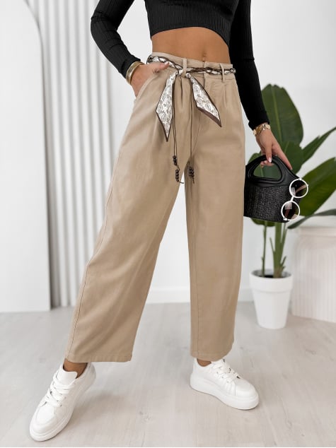 SPODNIE DELANEY CIEMNOBEŻOWE