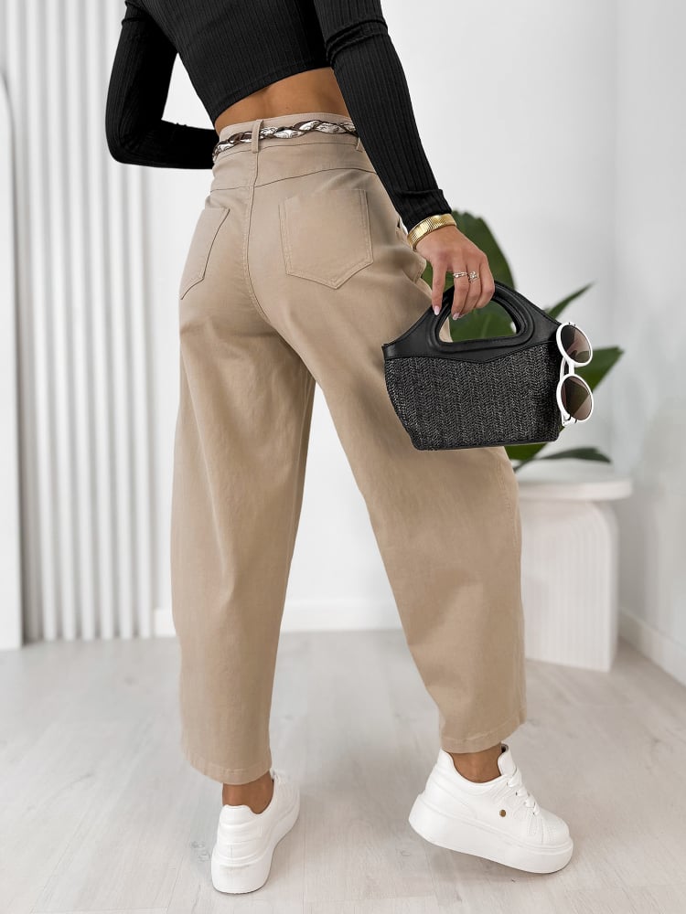 SPODNIE DELANEY CIEMNOBEŻOWE