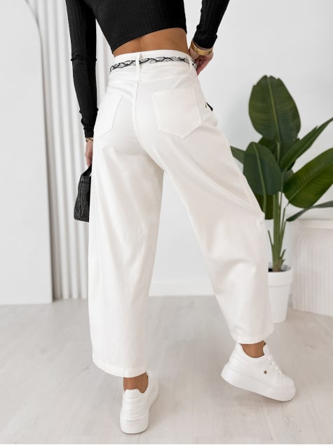 SPODNIE DELANEY ECRU