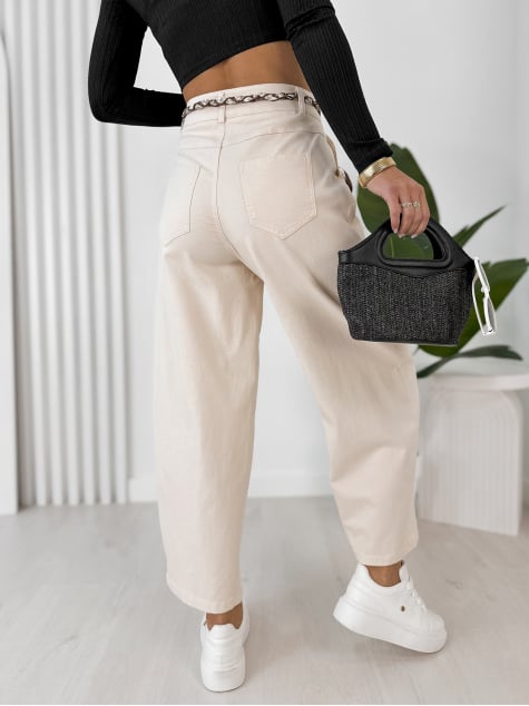 SPODNIE DELANEY BEŻOWE