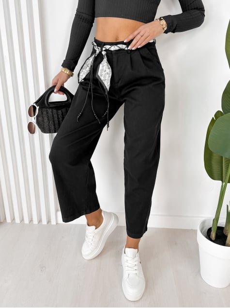 SPODNIE DELANEY CZARNE