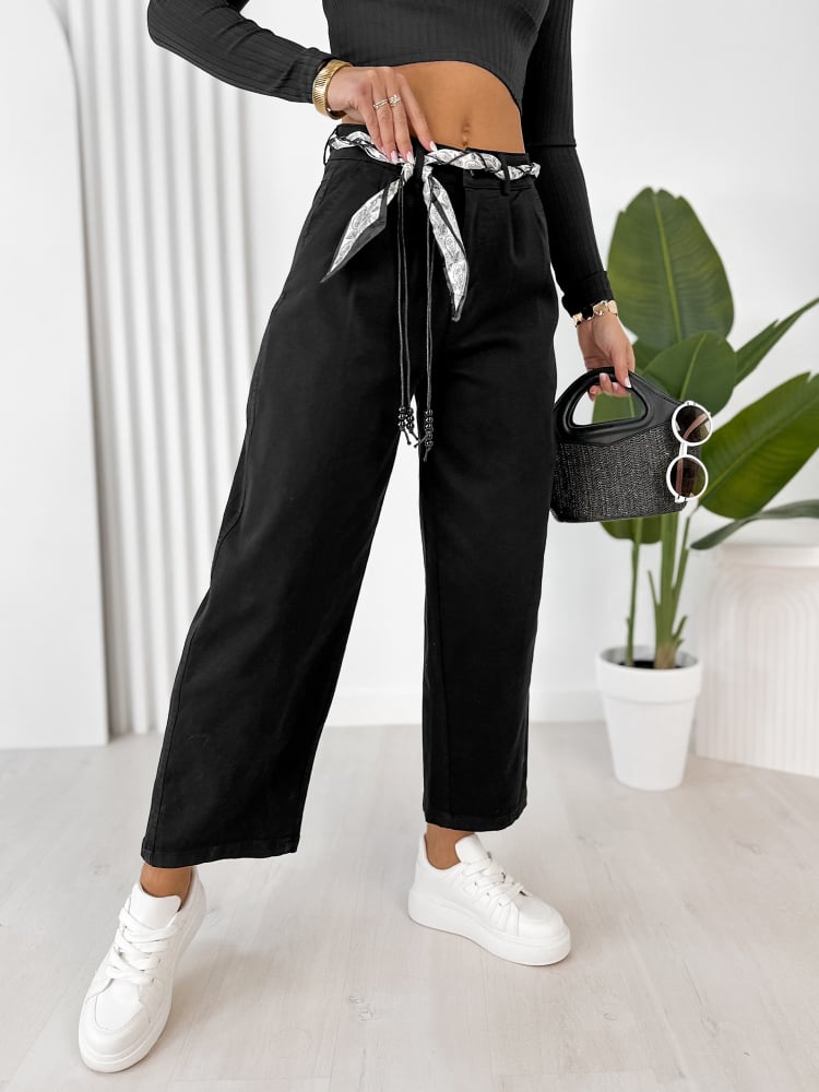 SPODNIE DELANEY CZARNE