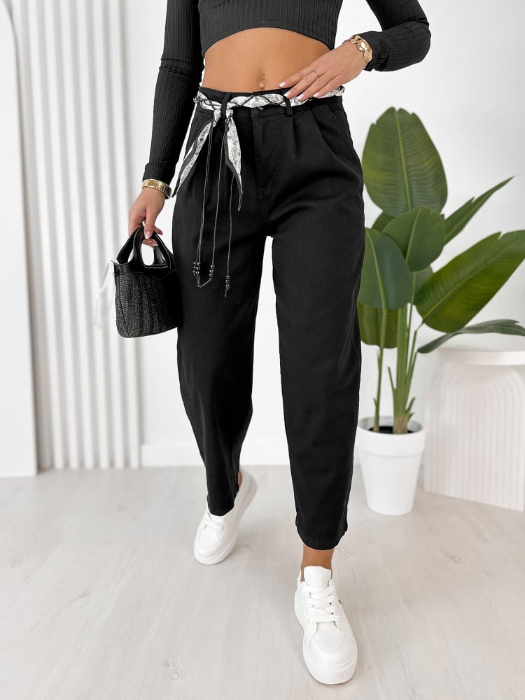 SPODNIE DELANEY CZARNE