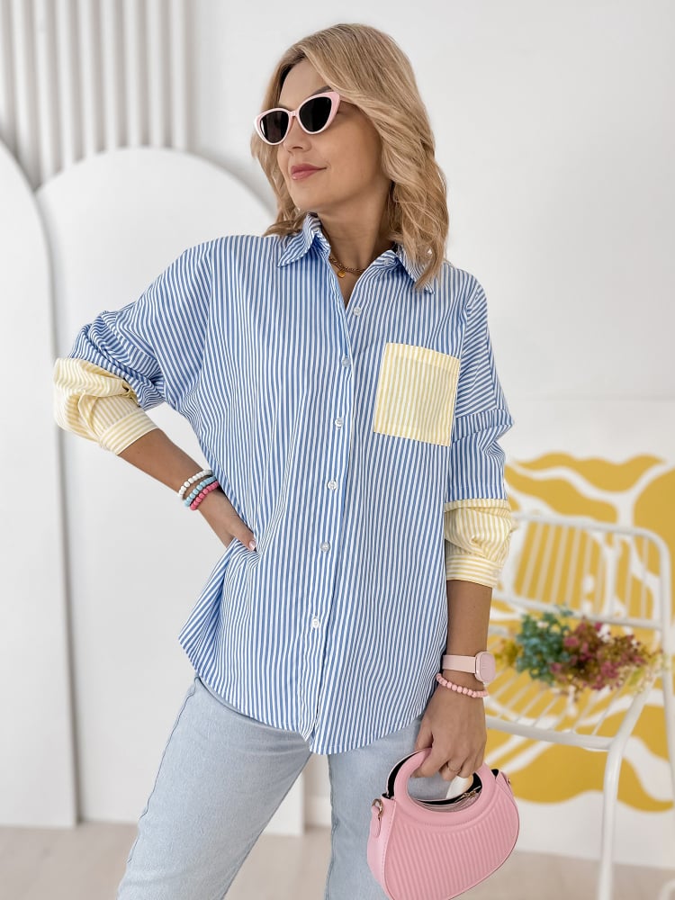 KOSZULA DANIELLE NIEBIESKA